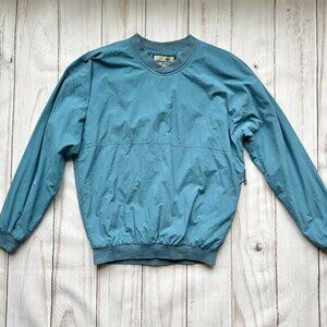Dockers Men's Vintage Golf Windbreaker Pullover Outerwear Teal Size S